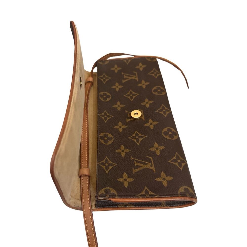 Authentic Louis Vuitton Pochette Twin GM Monogram Crossbody Clutch Bag Vintage - Picture 13 of 15